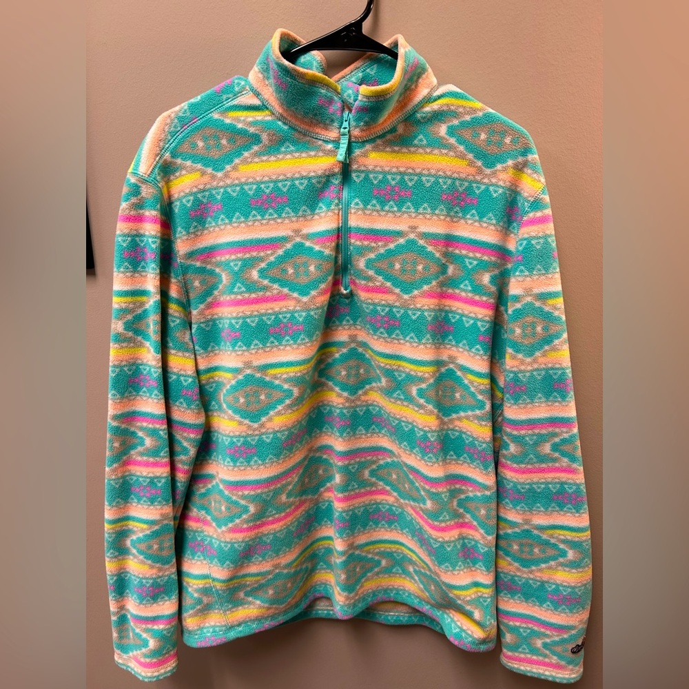 Multi-color Chubbies quarter zip pullover. L